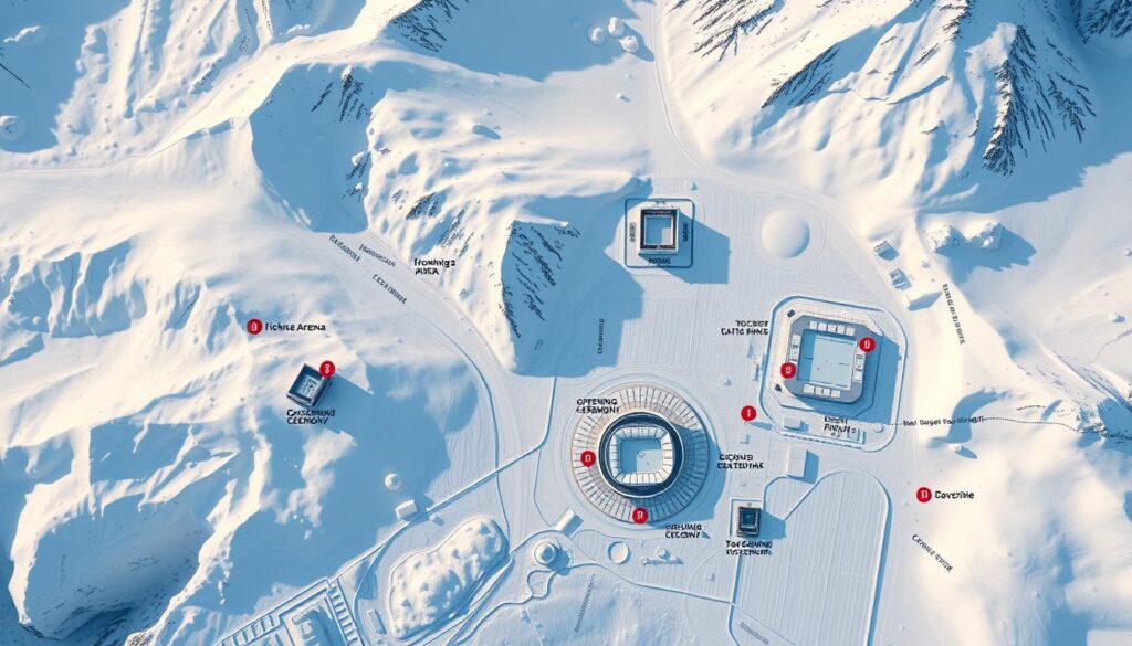 mappa sedi ghiaccio milano cortina